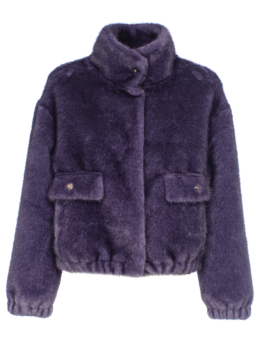GIACCA CON TASCHINE FAUX FUR FAKE MINK,4 TG,100%PL,MADE IN PRC      - PURPLE